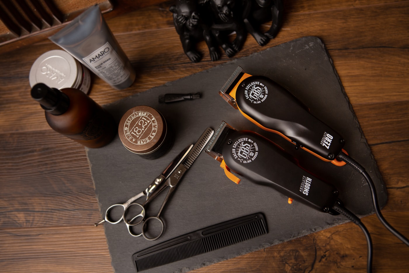 Barber at work